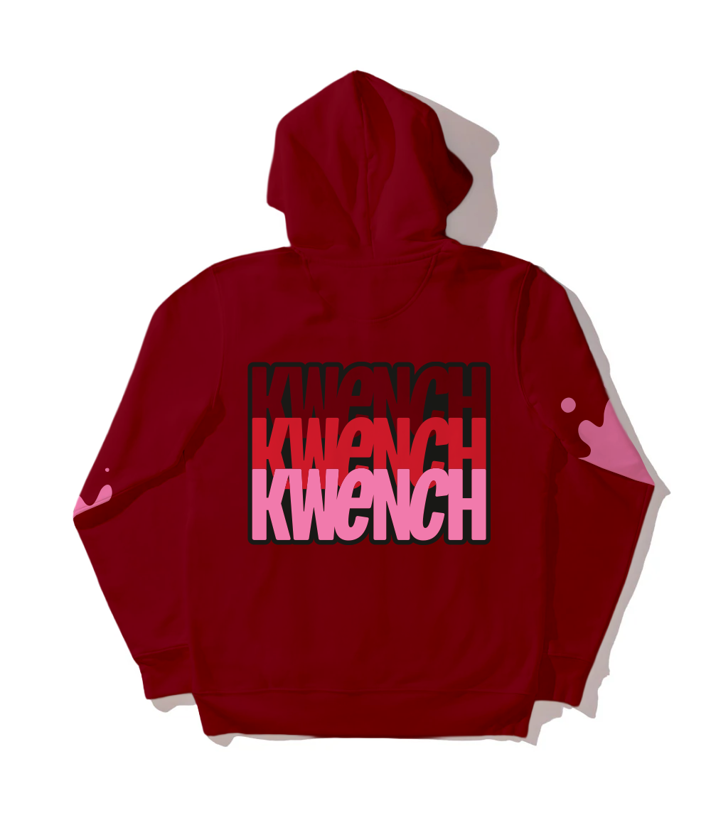 Kwench Drip Burgundy Hoodie