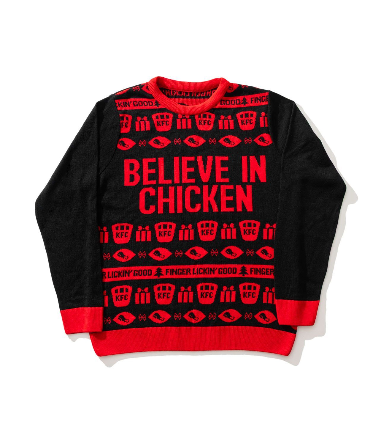 Believe in Chicken Christmas Jumper